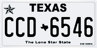 TX license plate CCD6546