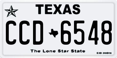 TX license plate CCD6548
