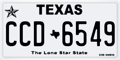 TX license plate CCD6549