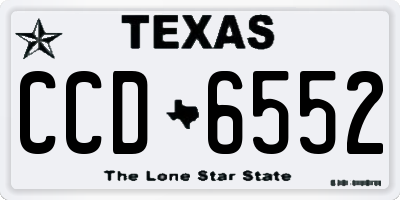 TX license plate CCD6552