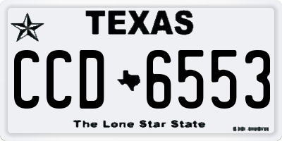 TX license plate CCD6553