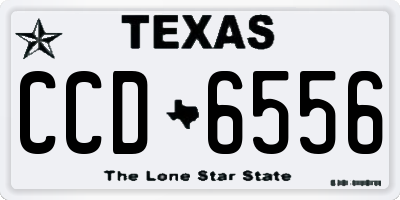 TX license plate CCD6556