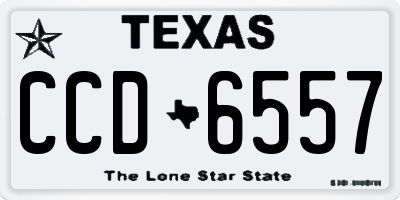 TX license plate CCD6557