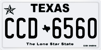 TX license plate CCD6560
