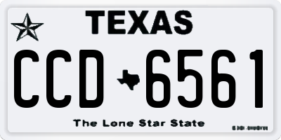 TX license plate CCD6561