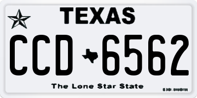 TX license plate CCD6562