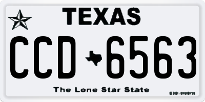 TX license plate CCD6563