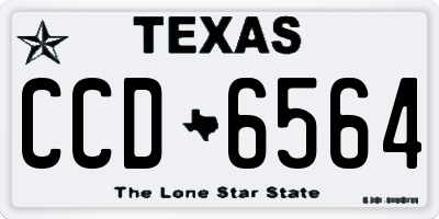 TX license plate CCD6564