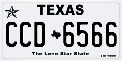 TX license plate CCD6566