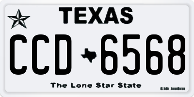 TX license plate CCD6568