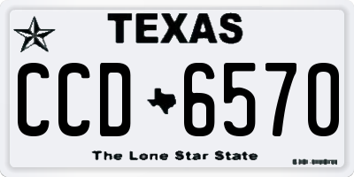 TX license plate CCD6570