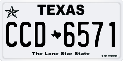 TX license plate CCD6571