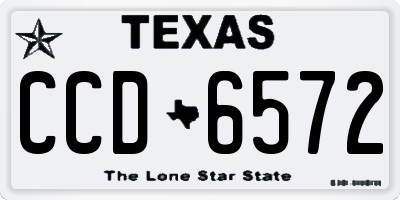 TX license plate CCD6572