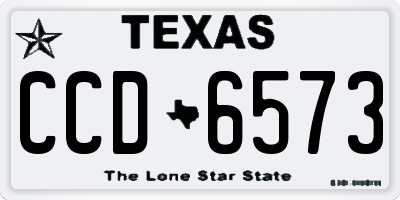 TX license plate CCD6573