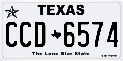 TX license plate CCD6574