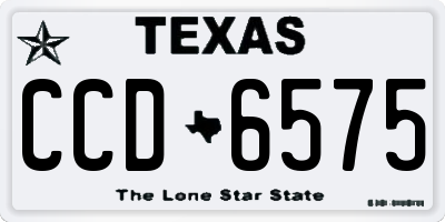 TX license plate CCD6575