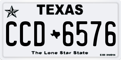 TX license plate CCD6576