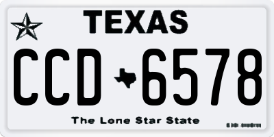 TX license plate CCD6578