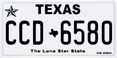 TX license plate CCD6580