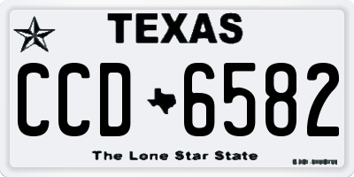 TX license plate CCD6582