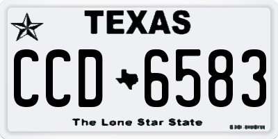 TX license plate CCD6583