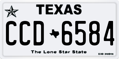 TX license plate CCD6584