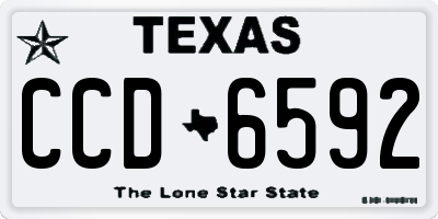 TX license plate CCD6592