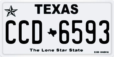 TX license plate CCD6593