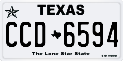 TX license plate CCD6594
