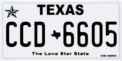 TX license plate CCD6605