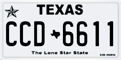 TX license plate CCD6611