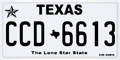 TX license plate CCD6613