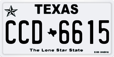 TX license plate CCD6615