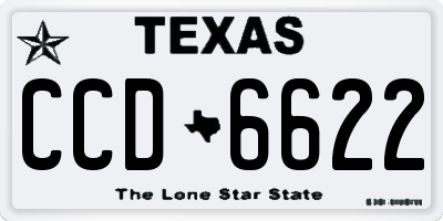 TX license plate CCD6622