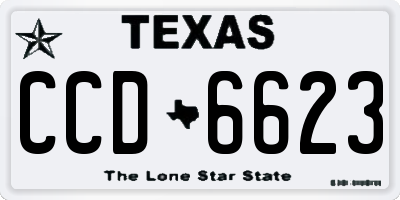 TX license plate CCD6623