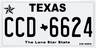 TX license plate CCD6624