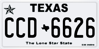 TX license plate CCD6626