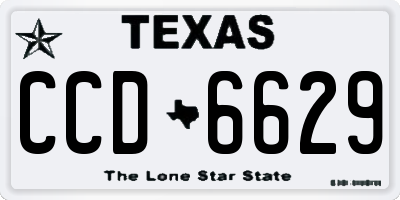 TX license plate CCD6629