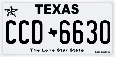 TX license plate CCD6630