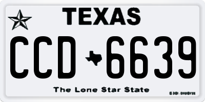 TX license plate CCD6639