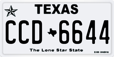 TX license plate CCD6644