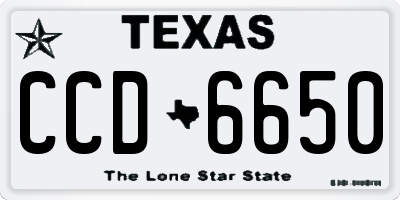 TX license plate CCD6650