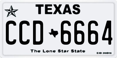 TX license plate CCD6664