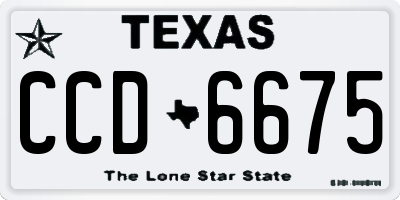 TX license plate CCD6675