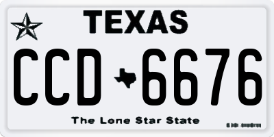 TX license plate CCD6676