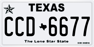 TX license plate CCD6677