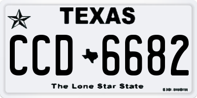 TX license plate CCD6682