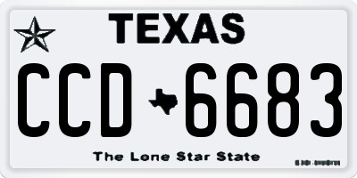 TX license plate CCD6683