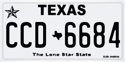 TX license plate CCD6684