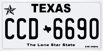 TX license plate CCD6690